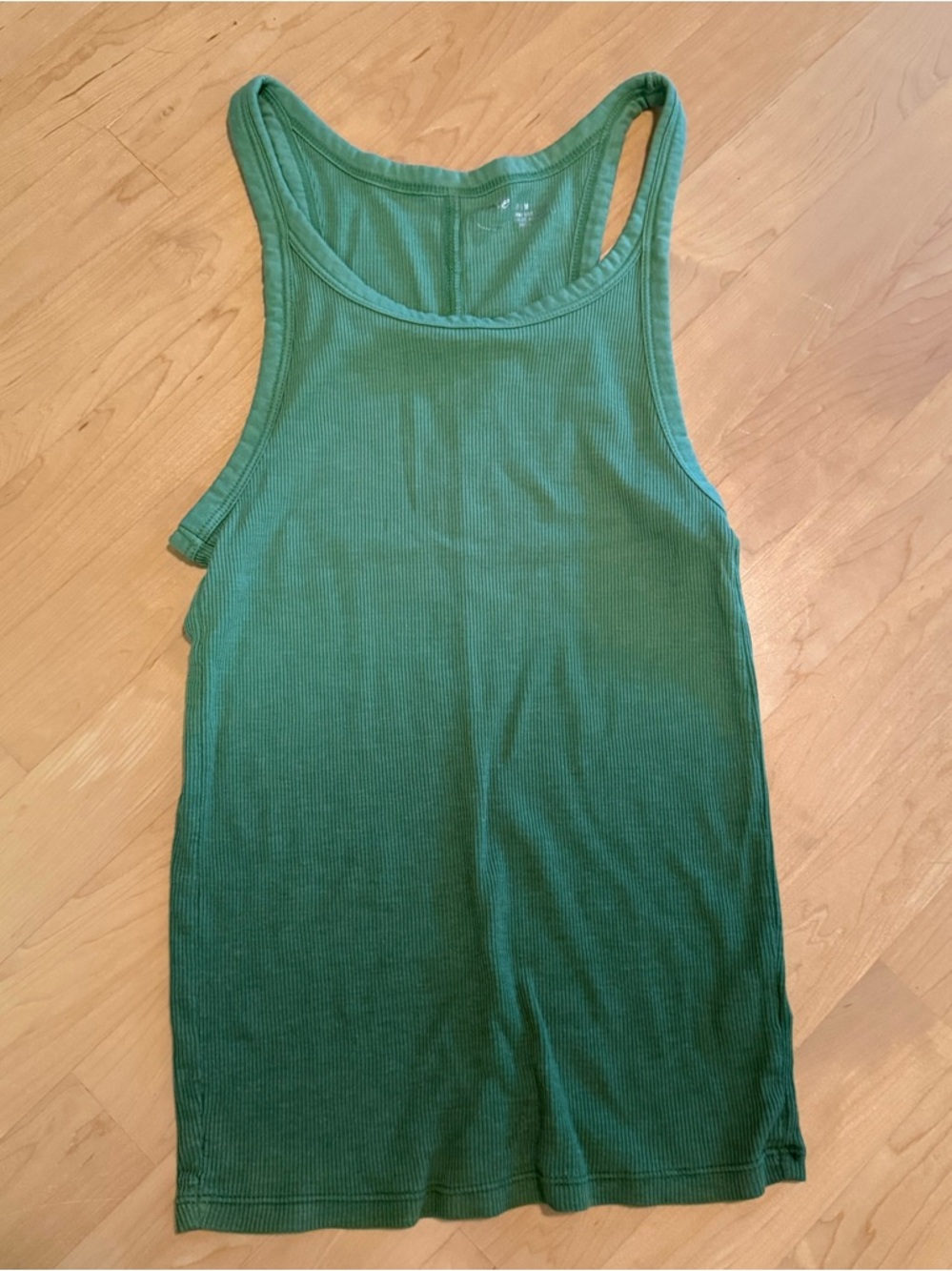 Aerie Green Ribbed Racerback Tank Top